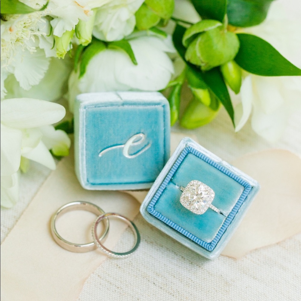 The Mrs Box Velvet light blue